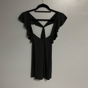 Free People black ruffled tank size large